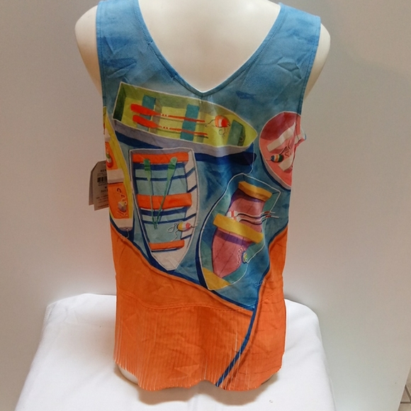 Ellen Negley pleated tank - Picture 4 of 7